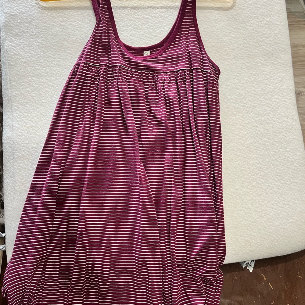 Striped Pink and White Tank Top